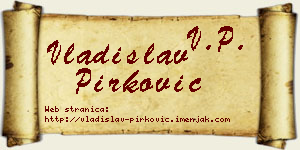Vladislav Pirković vizit kartica
